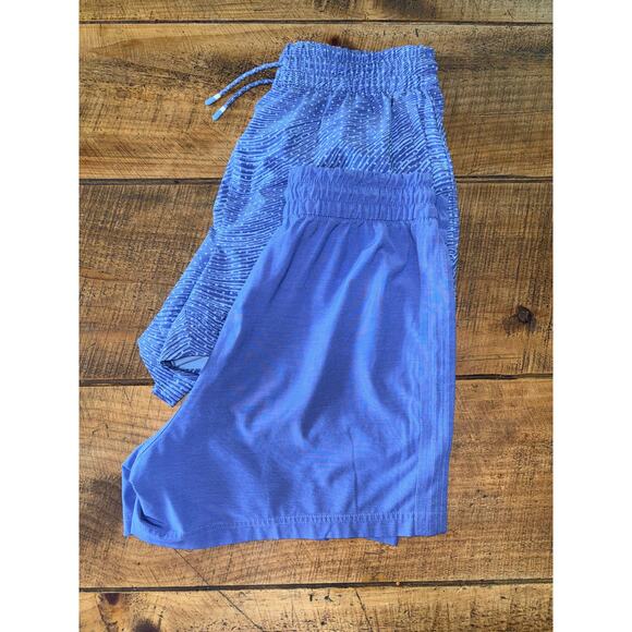 Athleta Girls Set of 2 Periwinkle Blue Athletic Drawstring Stretchy Shorts 16 - Picture 8 of 8